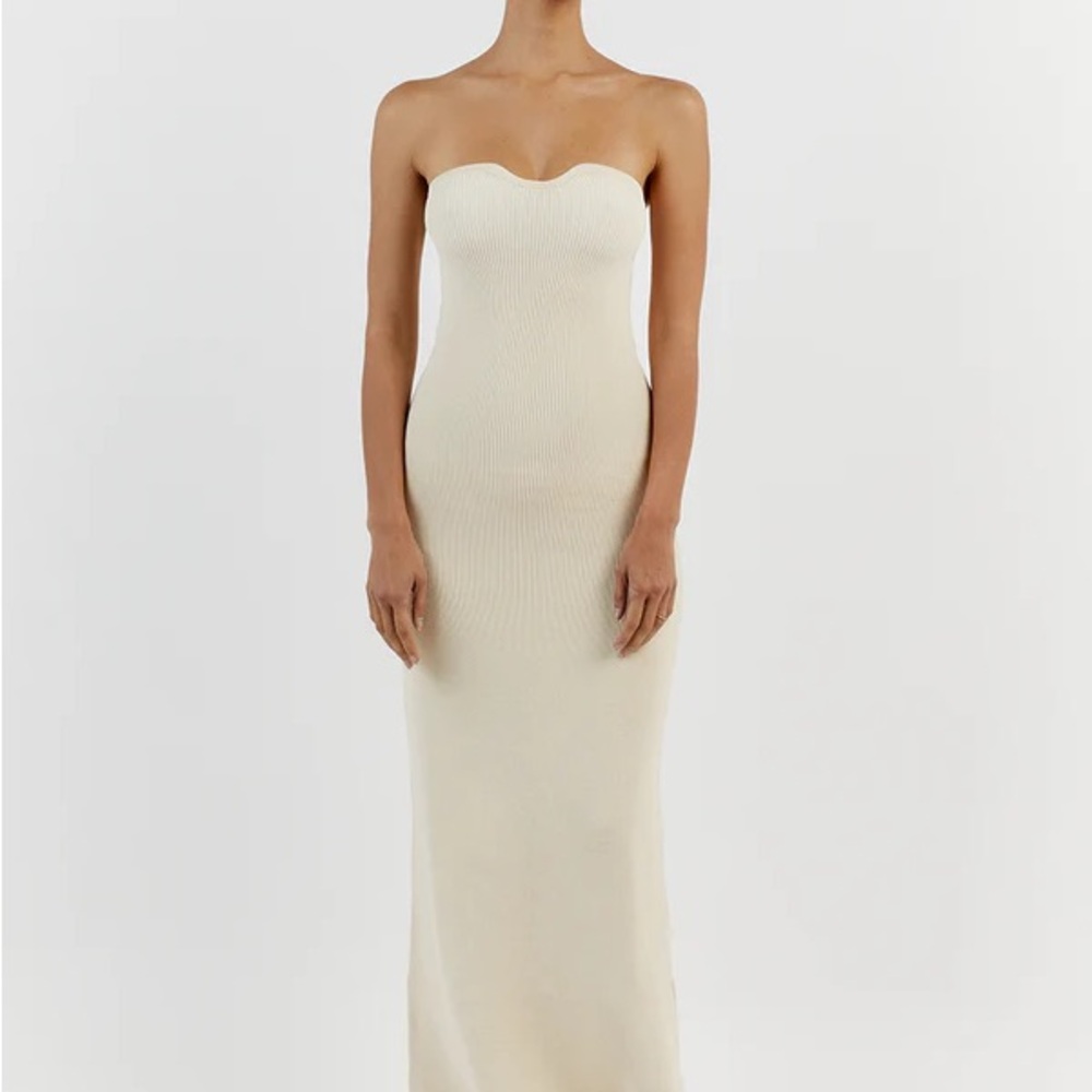 NWT DISSH VERONICA BUTTER BANDEAU MAXI DRESS - S